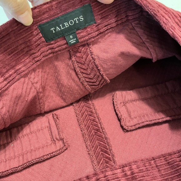 Talbots Corduroy A Line Skirt Women 6 Classic Casual Chic Office Mini Short - Picture 5 of 10